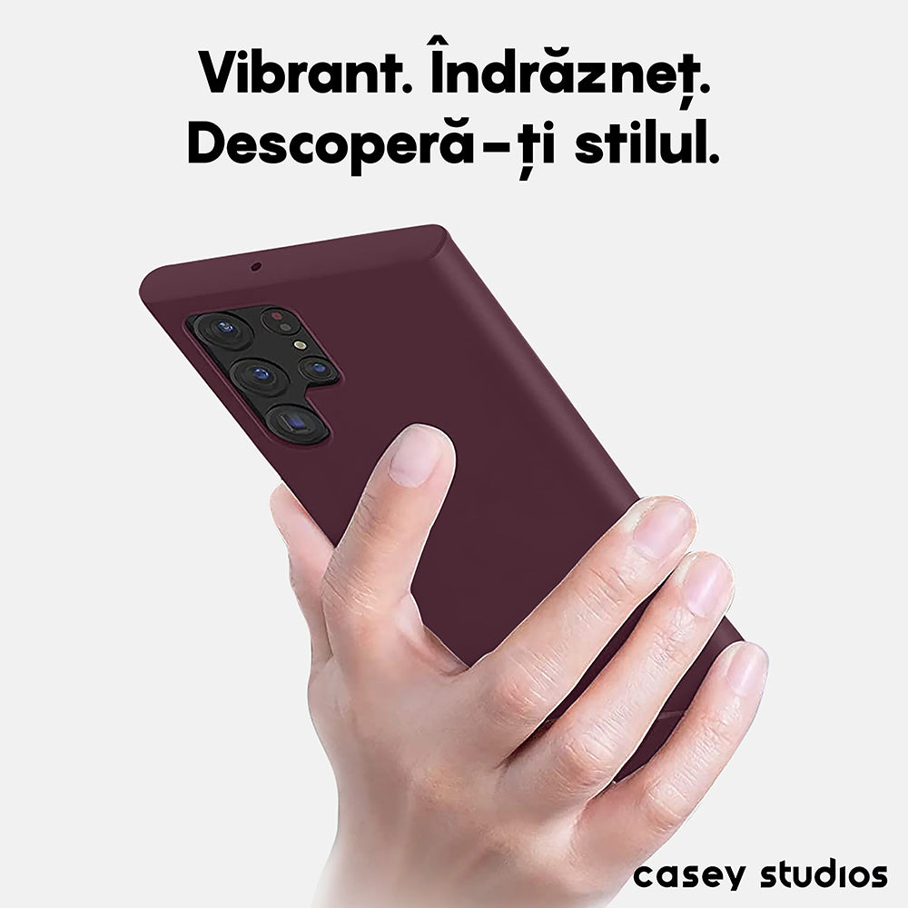 Husa Soft Silicone - Samsung Galaxy S22 Ultra - Burgundy
