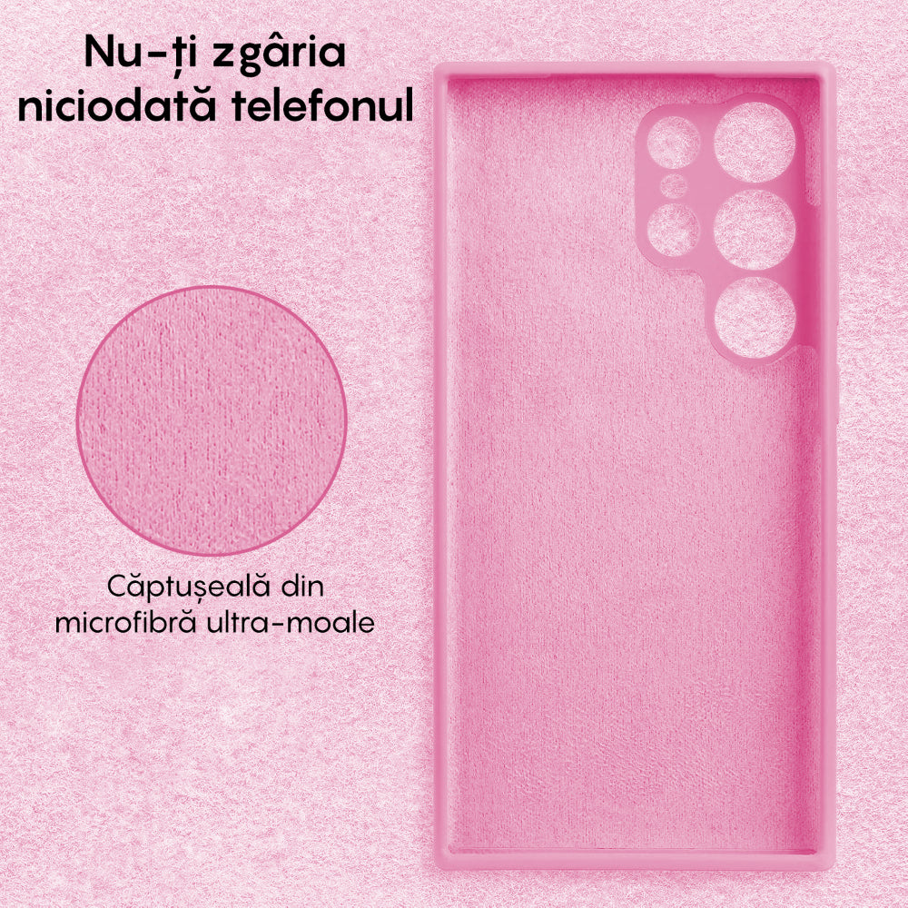 Husa Soft Silicone - Samsung Galaxy S23 Ultra - Roz