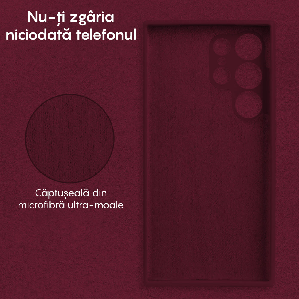 Husa Soft Silicone - Samsung Galaxy S23 Ultra - Burgundy