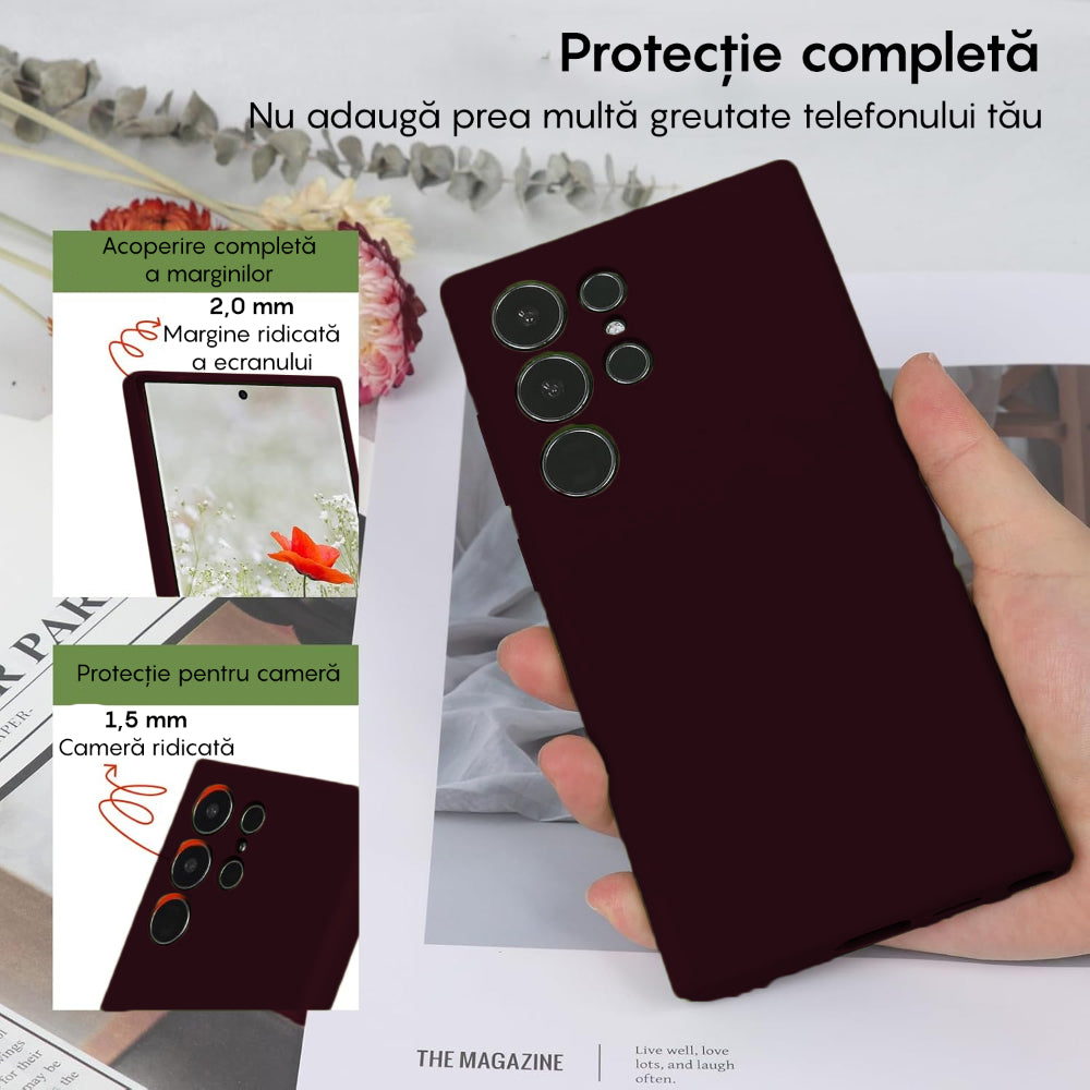Husa Soft Silicone - Samsung Galaxy S24 Ultra - Burgundy