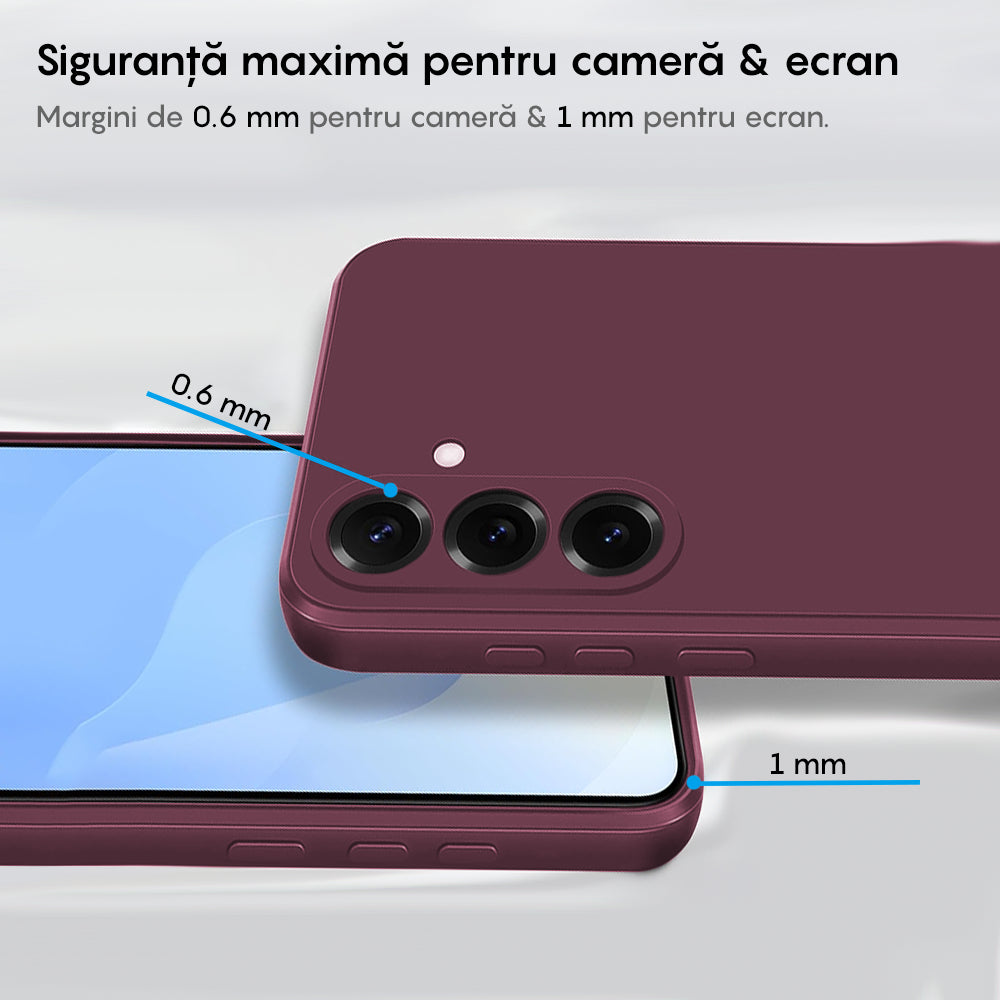 Husa Soft Silicone - Samsung Galaxy S25 Plus - Burgundy