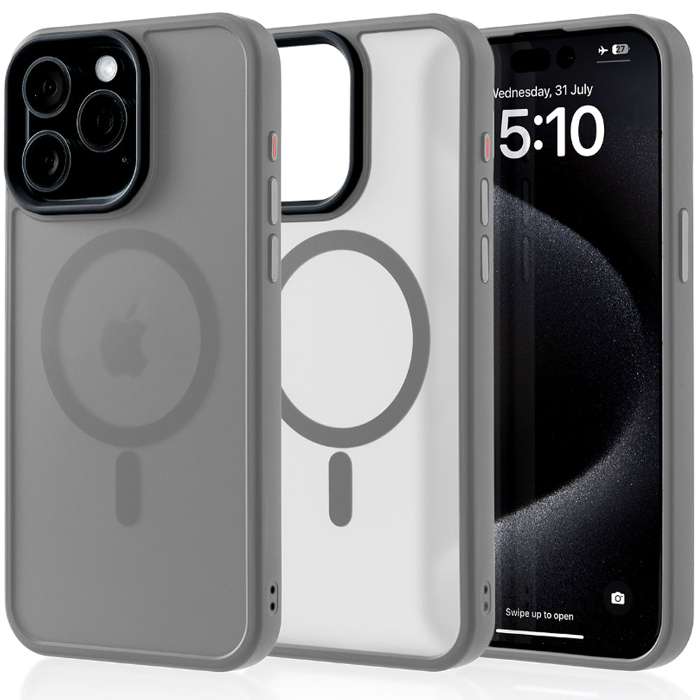 Husa MagSafe - iPhone 15 Pro Max - Light Grey