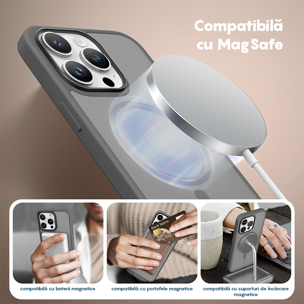 Husa MagSafe - iPhone 16 Pro - Gri