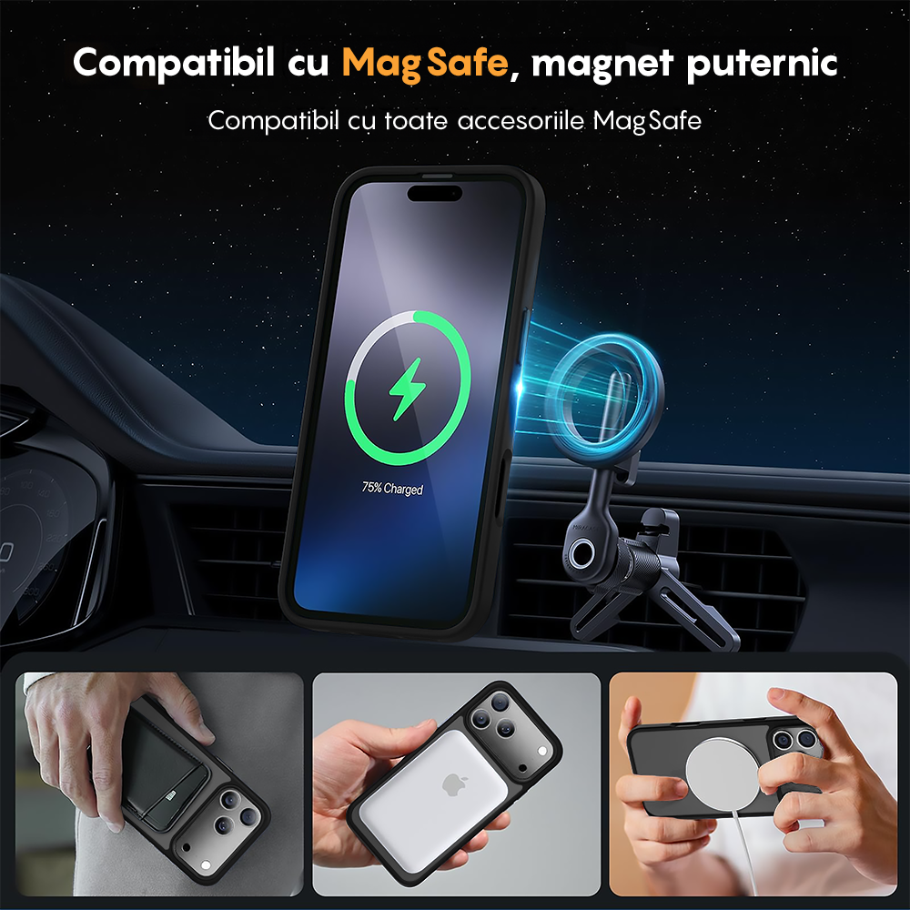 Husa MagSafe - iPhone 17 Pro - Negru