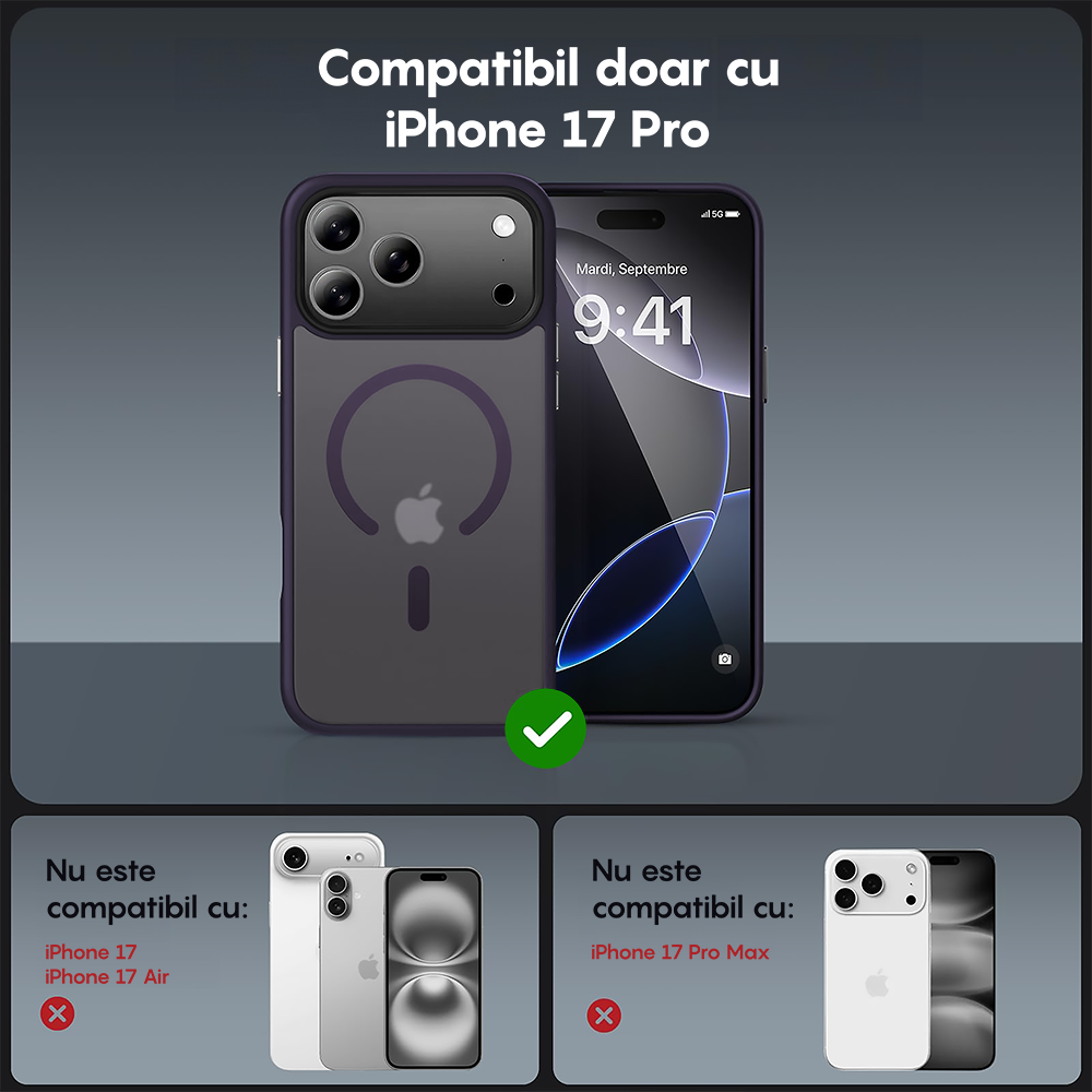 Husa MagSafe - iPhone 17 Pro - Mov Inchis