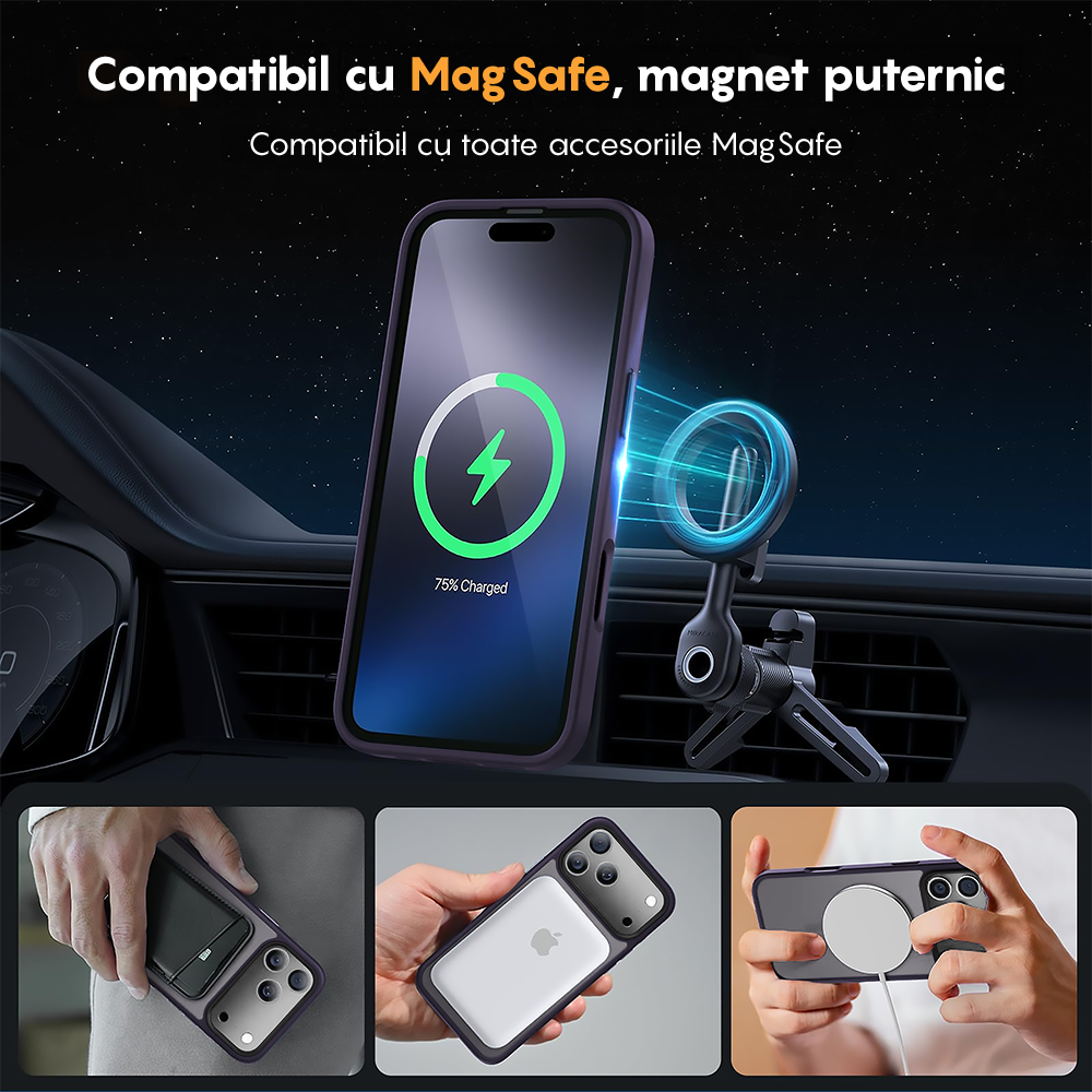 Husa MagSafe - iPhone 17 Pro - Mov Inchis