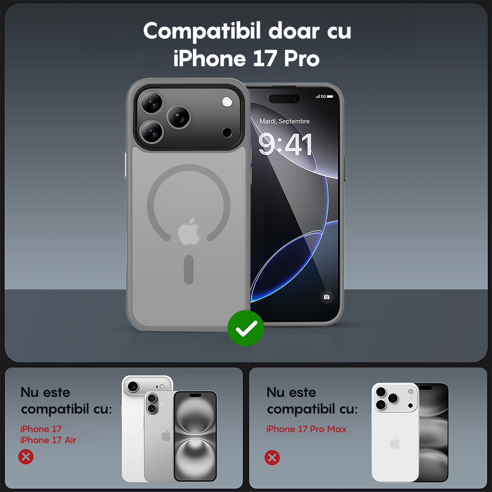 Husa MagSafe - iPhone 17 Pro - Gri Deschis