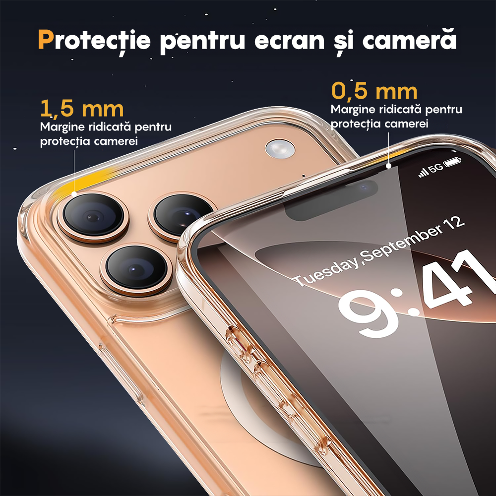 Husa MagSafe - iPhone 17 Pro Max - Transparent