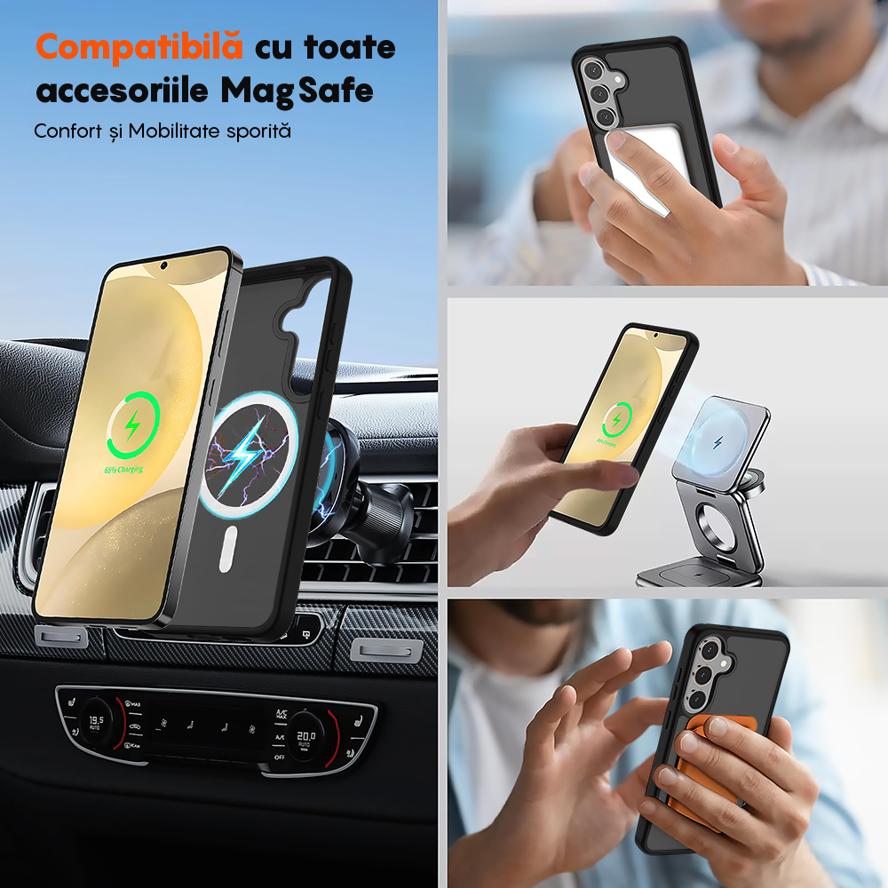 Husa MagSafe - Samsung Galaxy S24 Plus - Negru