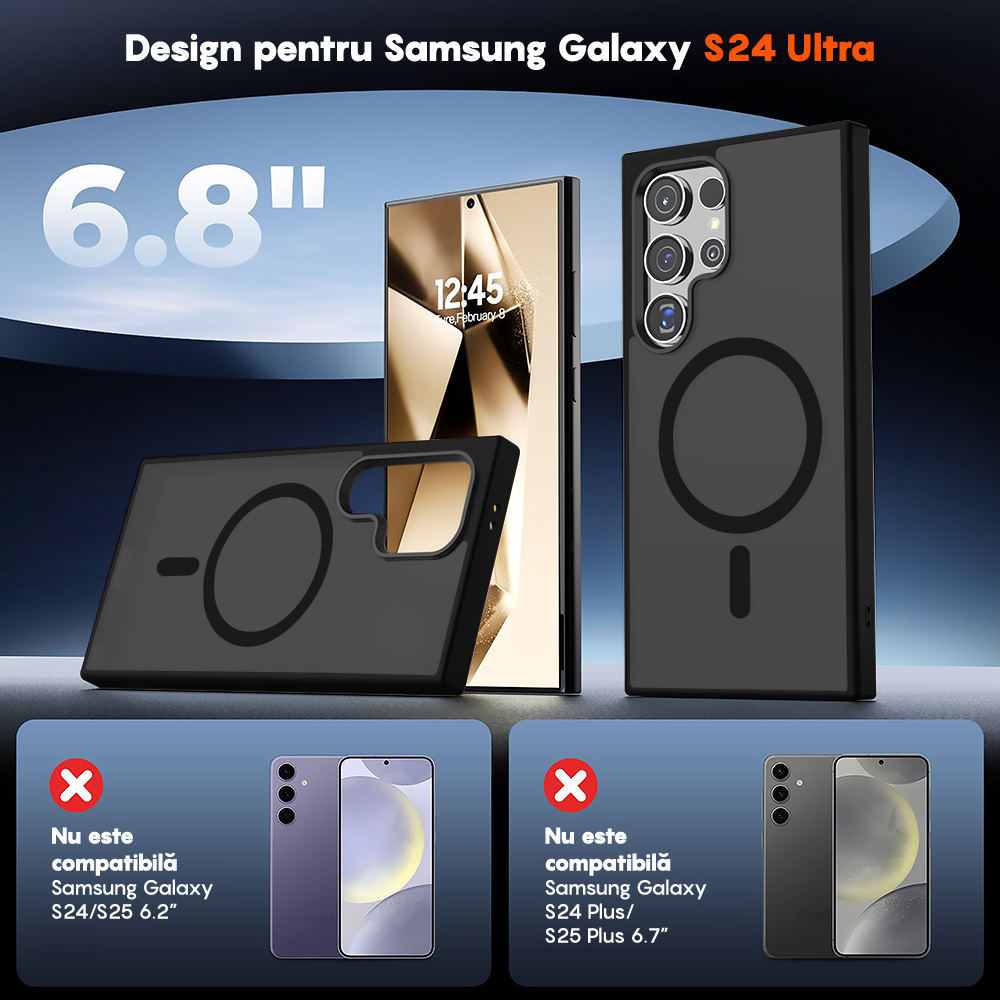 Husa MagSafe - Samsung Galaxy S24 Ultra - Negru