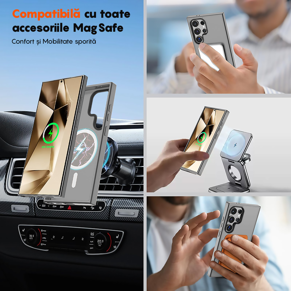 Husa MagSafe - Samsung Galaxy S24 Ultra - Gri Deschis