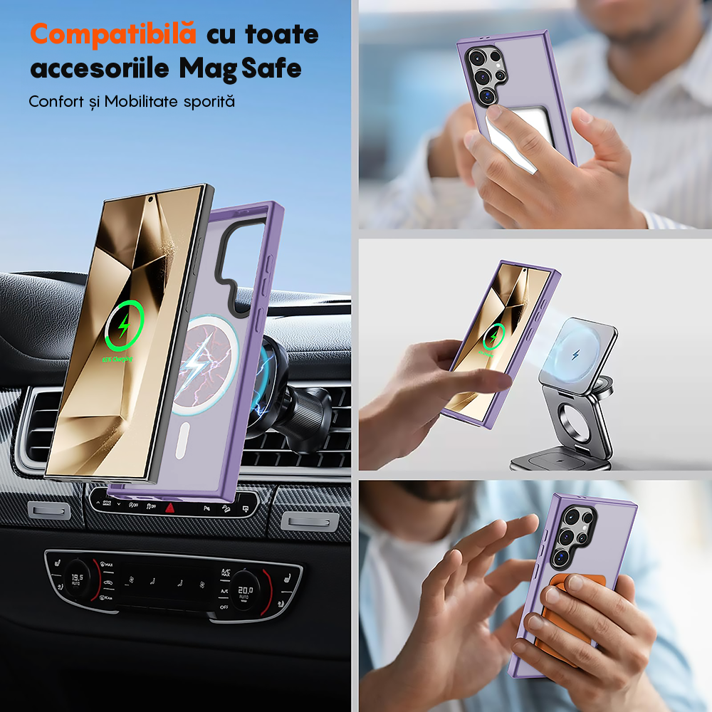 Husa MagSafe - Samsung Galaxy S24 Ultra - Mov Deschis