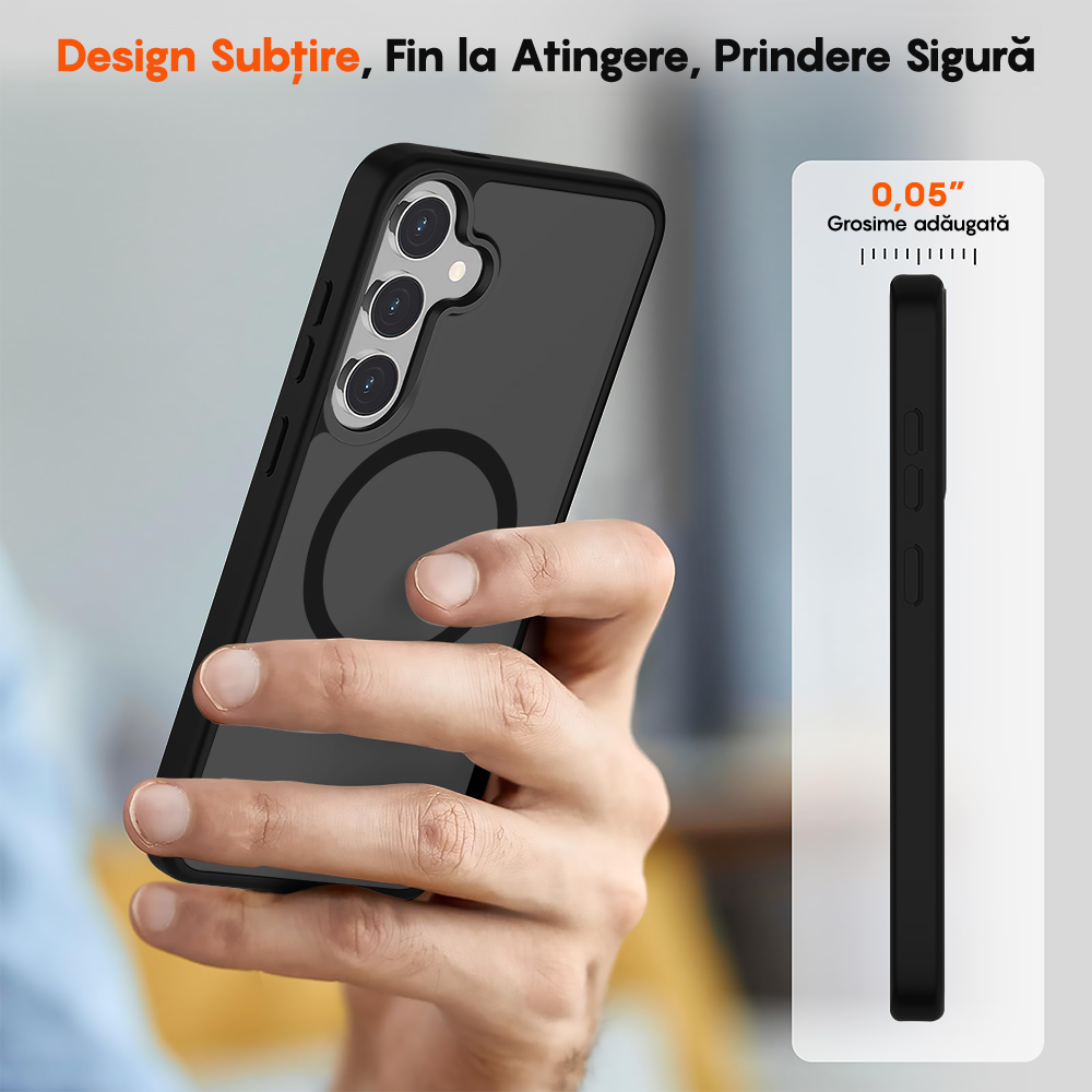 Husa MagSafe - Samsung Galaxy S25 - Negru