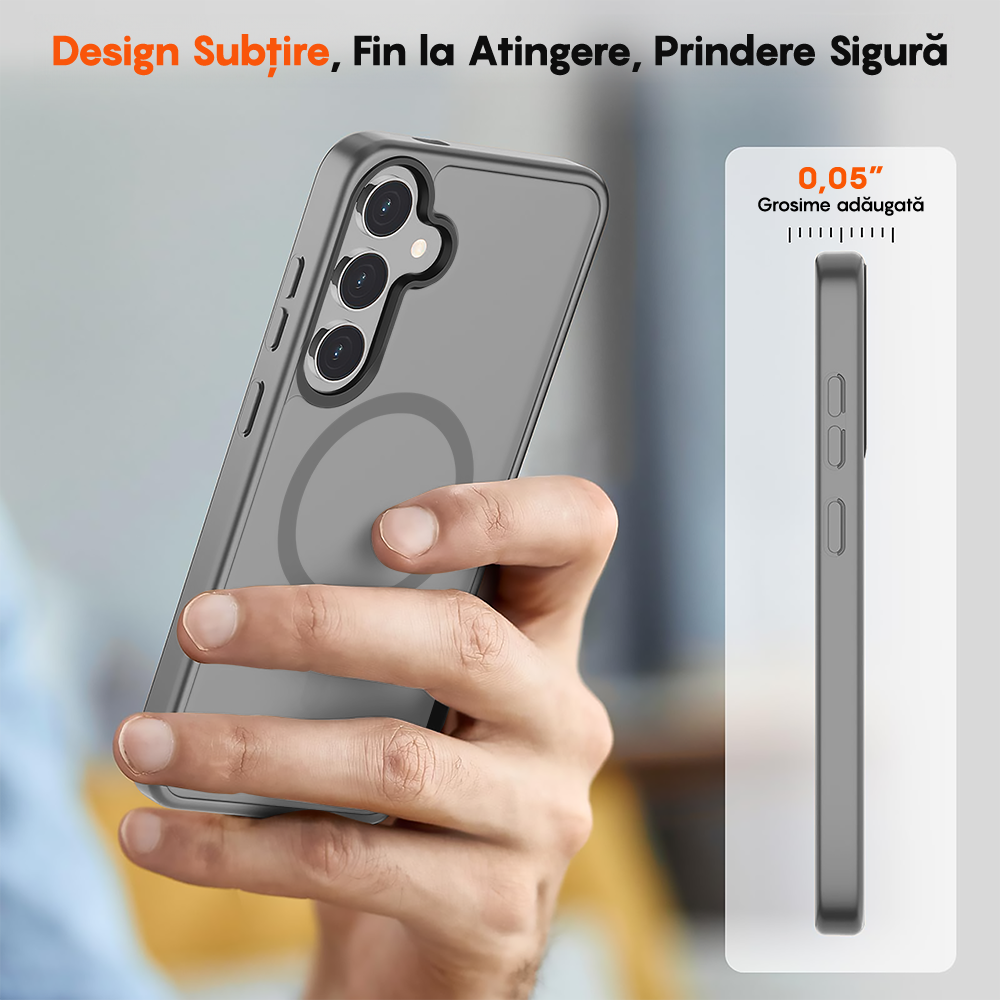 Husa MagSafe - Samsung Galaxy S25 - Gri Deschis