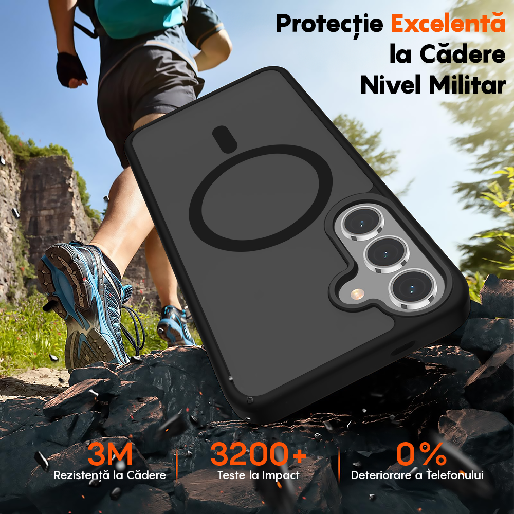 Husa MagSafe - Samsung Galaxy S25 Plus - Negru