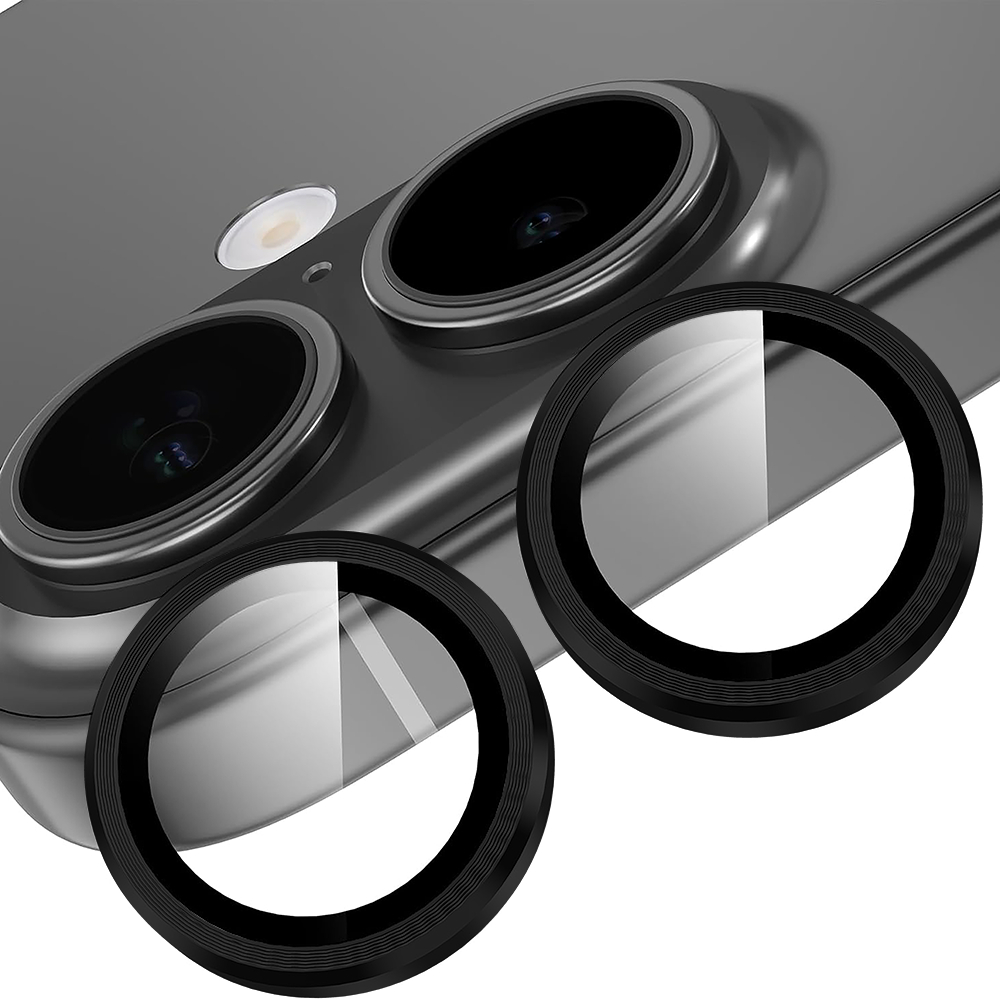 Folie Sticla Lentile Camera MaxDefense+ - iPhone 17 - Negru