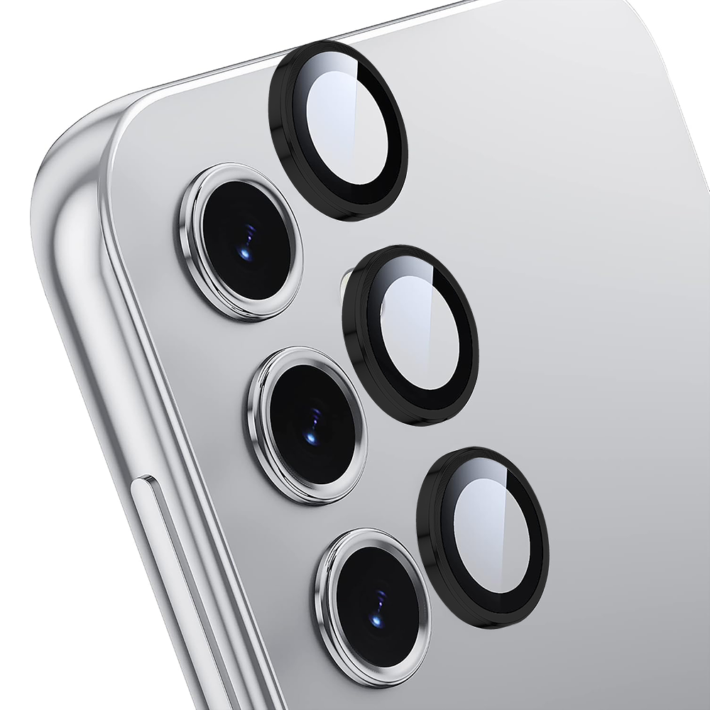 Folie Sticla Lentile Camera MaxDefense+ - Samsung Galaxy A34 - Negru