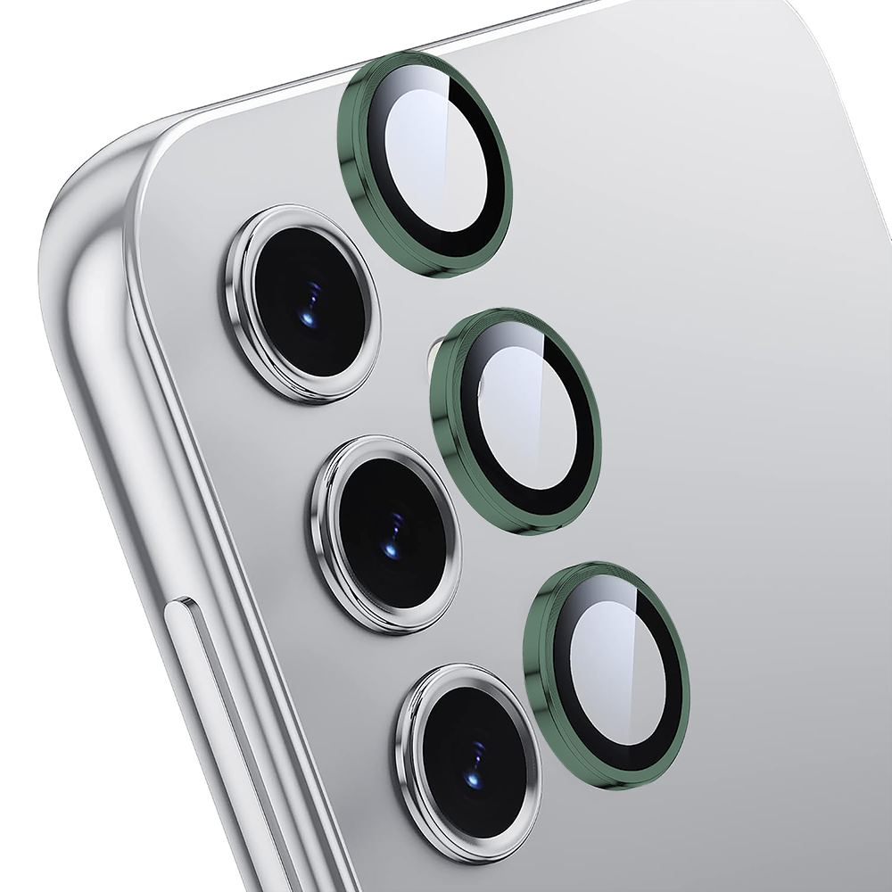 Folie Sticla Lentile Camera MaxDefense+ - Samsung Galaxy A55 - Verde