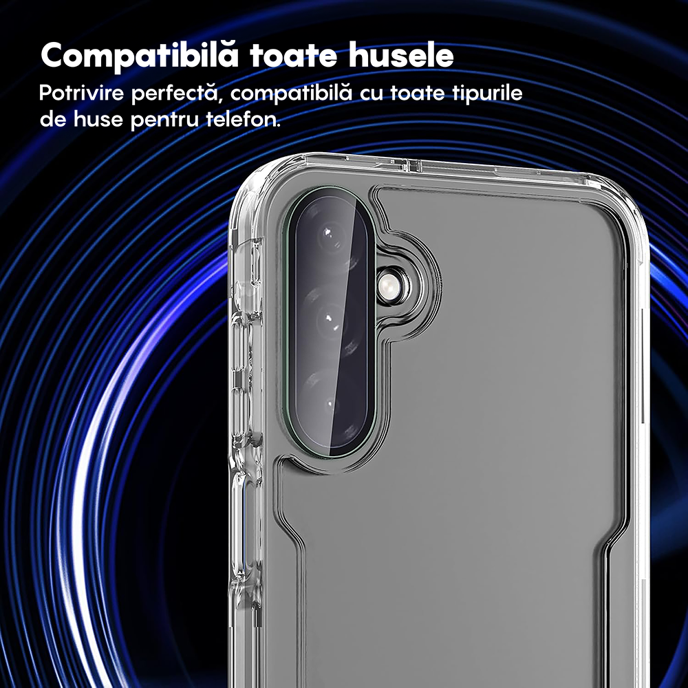 Folie Sticla Lentile Camera MaxDefense+ - Samsung Galaxy A56 / A36 - Verde