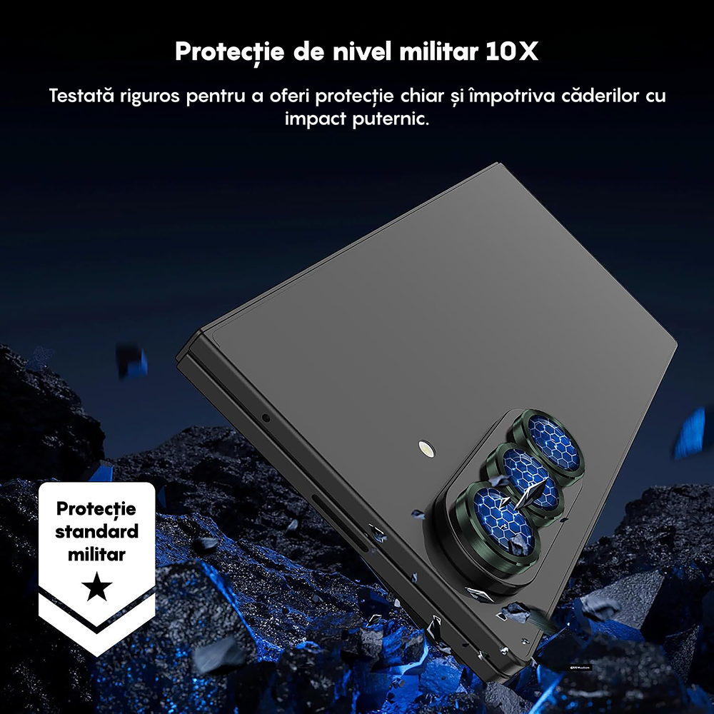 Folie Sticla Lentile Camera MaxDefense+ - Samsung Galaxy Z Fold6 - Verde