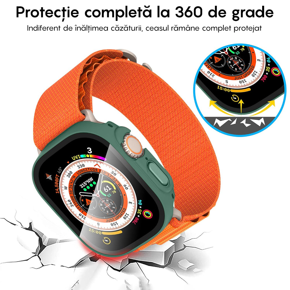 Carcasa 360° (Husa + Folie) - Apple Watch Ultra 1/Ultra 2 - 49MM - Green