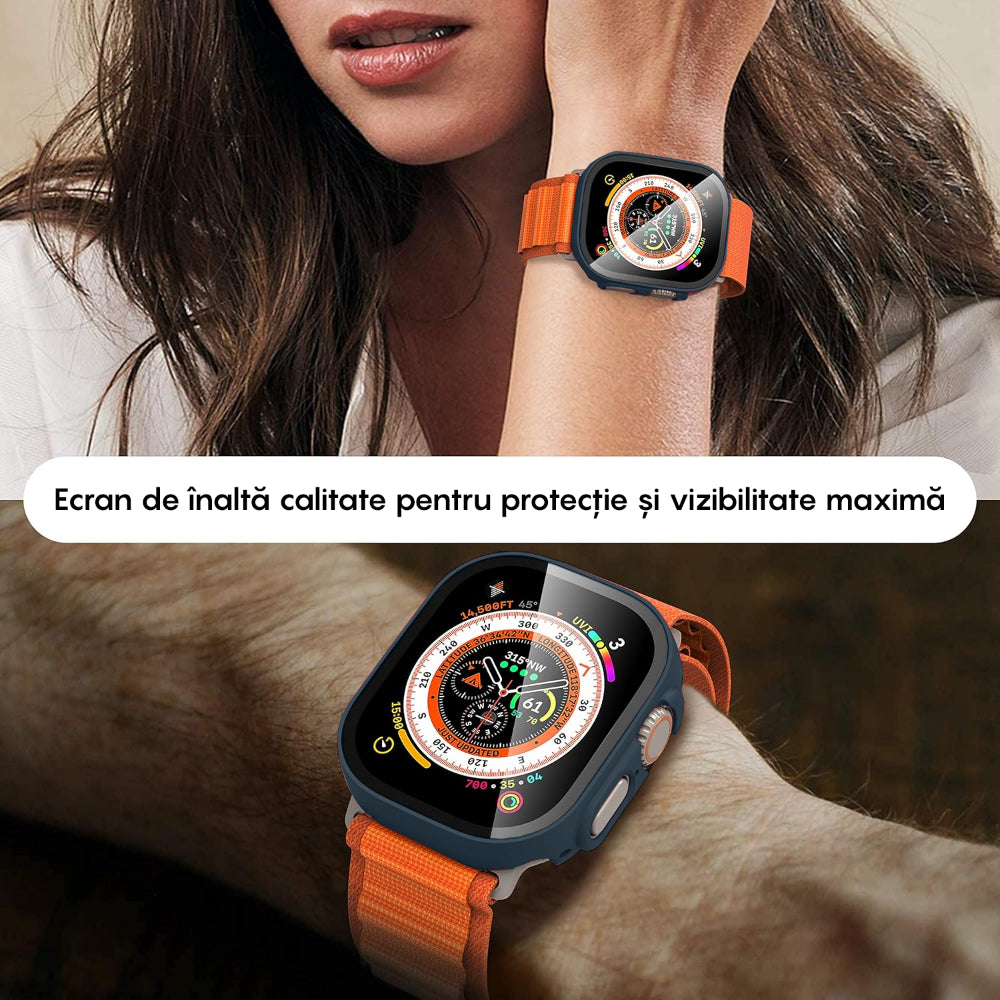 Carcasa 360° (Husa + Folie) - Apple Watch Ultra 1/Ultra 2 - 49MM - Midnight Blue