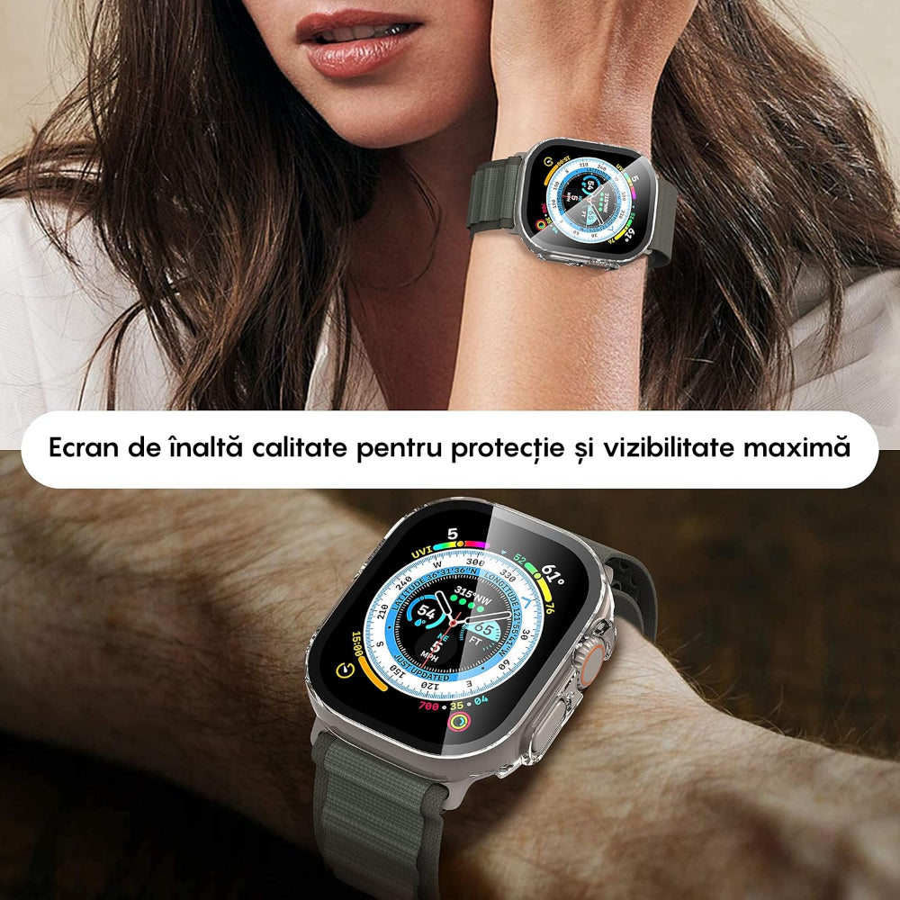 Carcasa 360° (Husa + Folie) - Apple Watch Ultra 1/Ultra 2 - 49MM - Clear