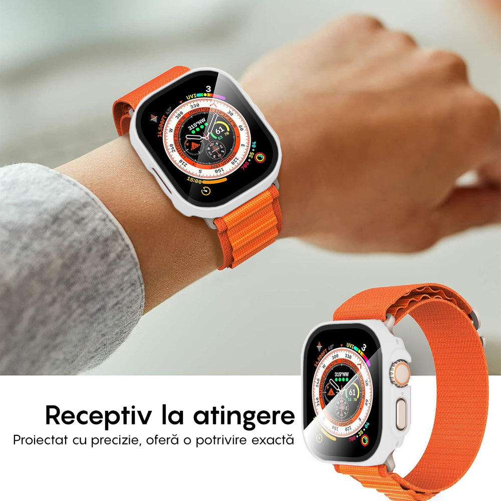 Carcasa 360° (Husa + Folie) - Apple Watch Ultra 1/Ultra 2 - 49MM - White
