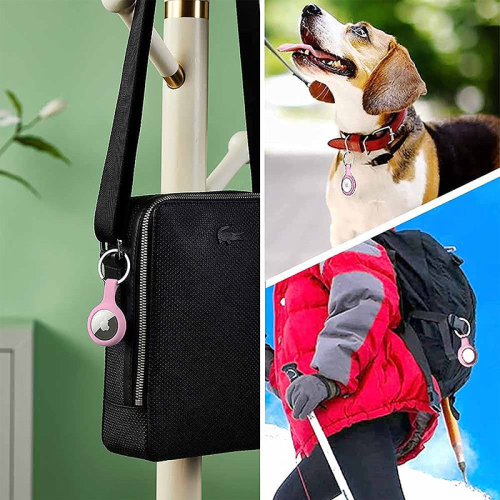 Husa Soft Silicone - AirTag - Roz