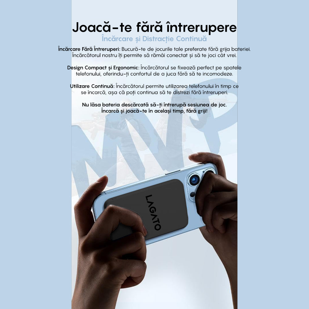 Baterie Externa MagSafe Lagato MS1 Pro 10000 mAh - Negru