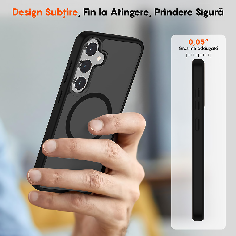 Husa MagSafe - Samsung Galaxy S25 - Negru