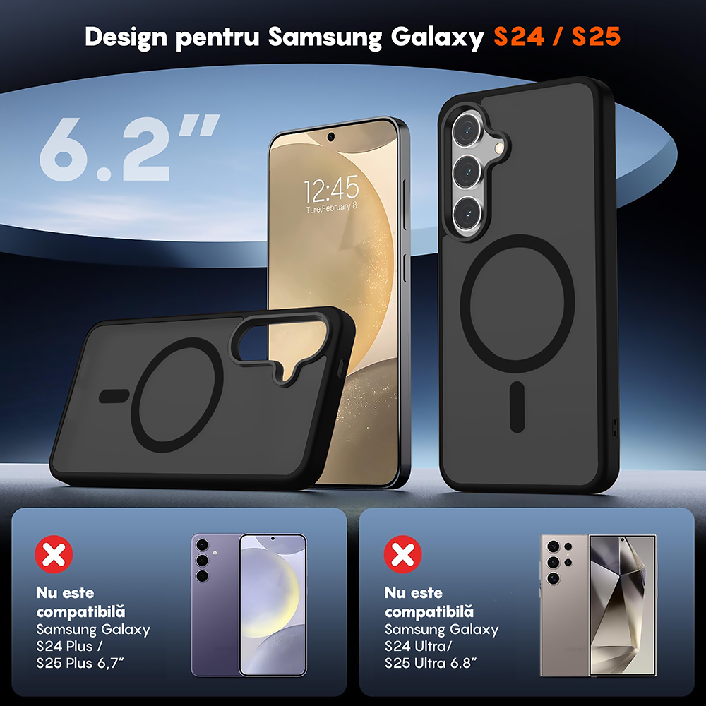 Husa MagSafe - Samsung Galaxy S24 - Negru