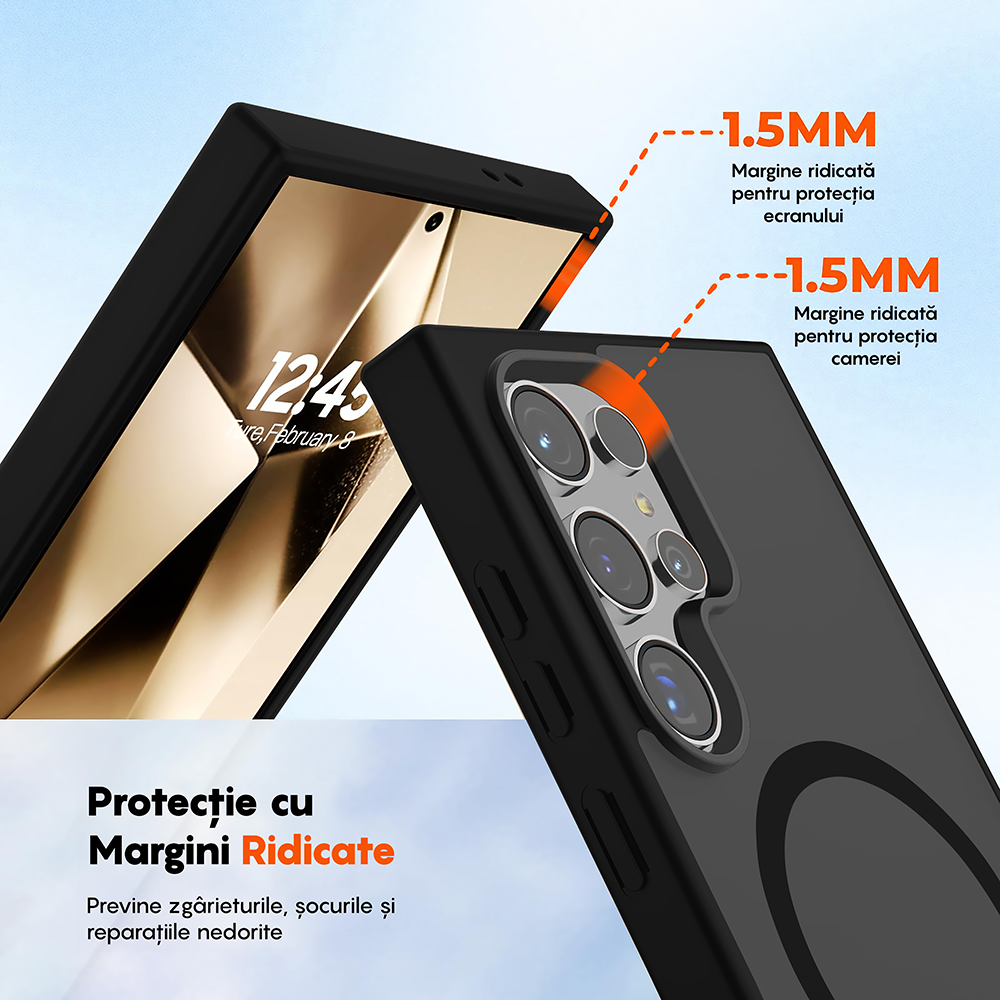 Husa MagSafe - Samsung Galaxy S24 Ultra - Negru