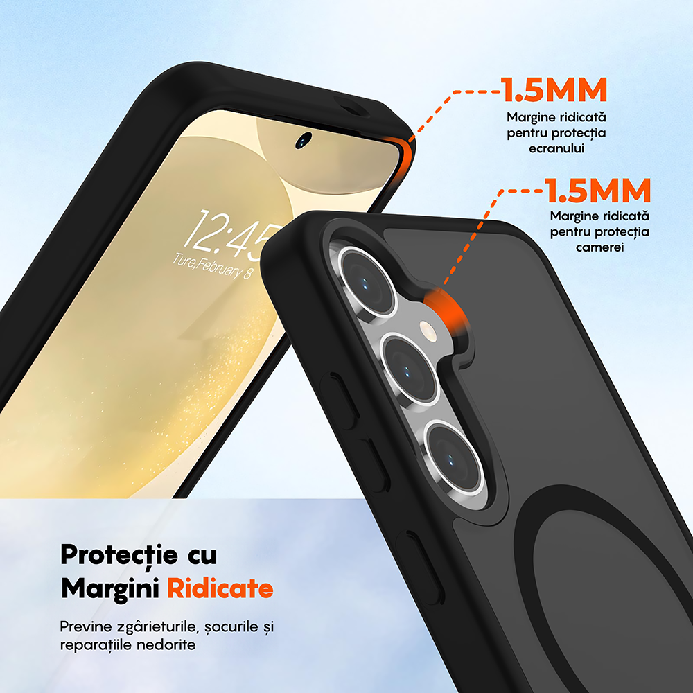 Husa MagSafe - Samsung Galaxy S25 Plus - Negru