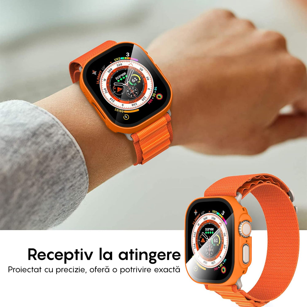 Carcasa 360° (Husa + Folie) - Apple Watch Ultra 1/Ultra 2 - 49MM - Orange
