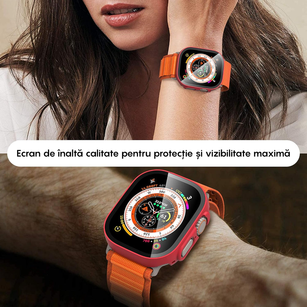 Carcasa 360° (Husa + Folie) - Apple Watch Ultra 1/Ultra 2 - 49MM - Red