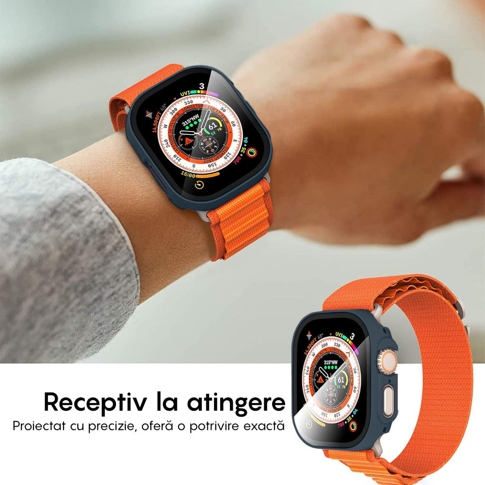 Carcasa 360° (Husa + Folie) - Apple Watch Ultra 1/Ultra 2 - 49MM - Midnight Blue