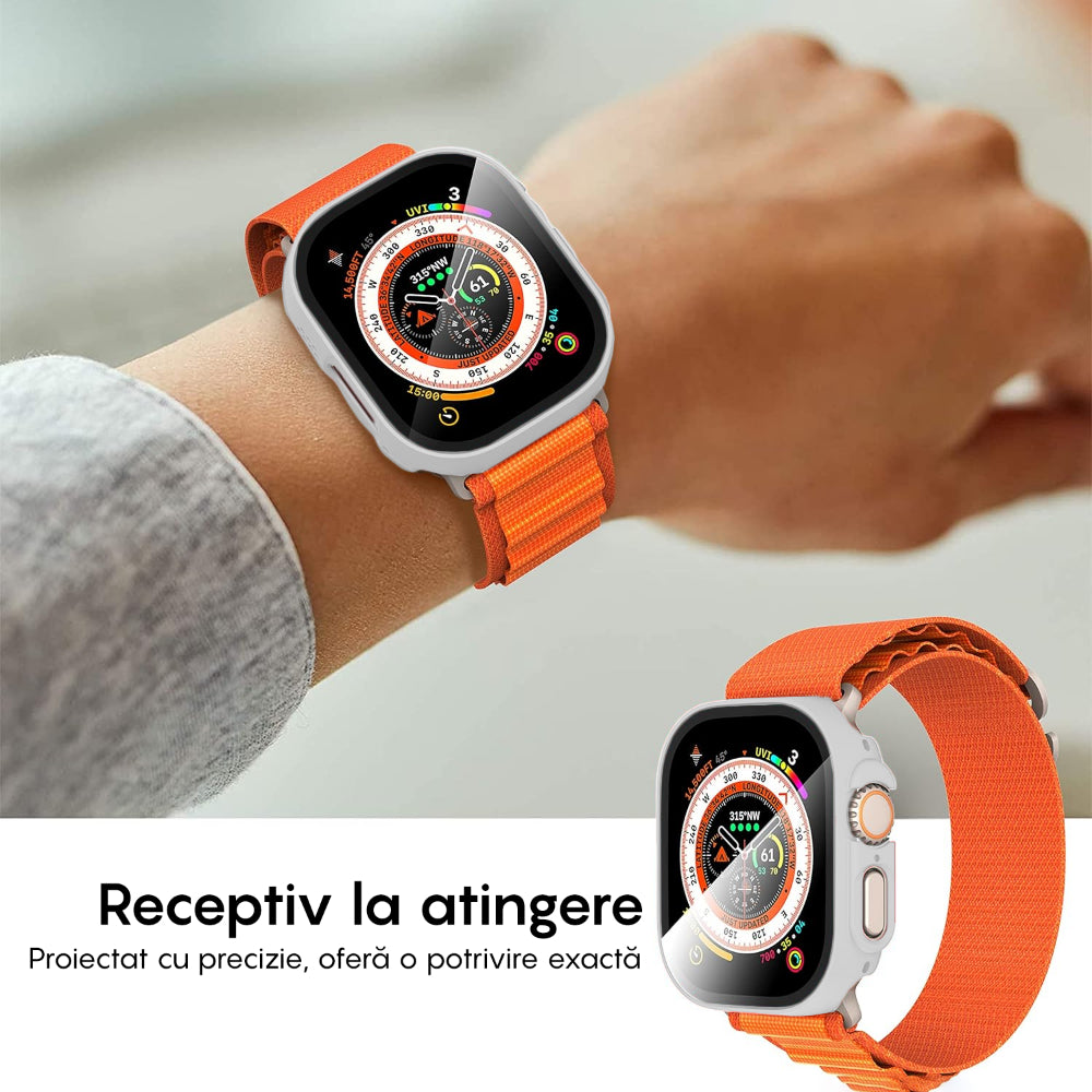Carcasa 360° (Husa + Folie) - Apple Watch Ultra 1/Ultra 2 - 49MM - Silver
