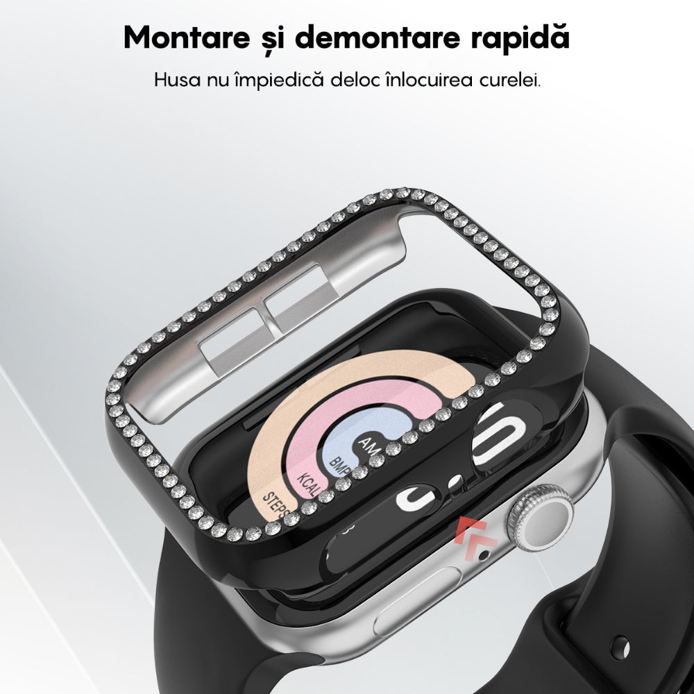 Carcasa Diamond - Apple Watch 1/2/3 - 38MM - Negru