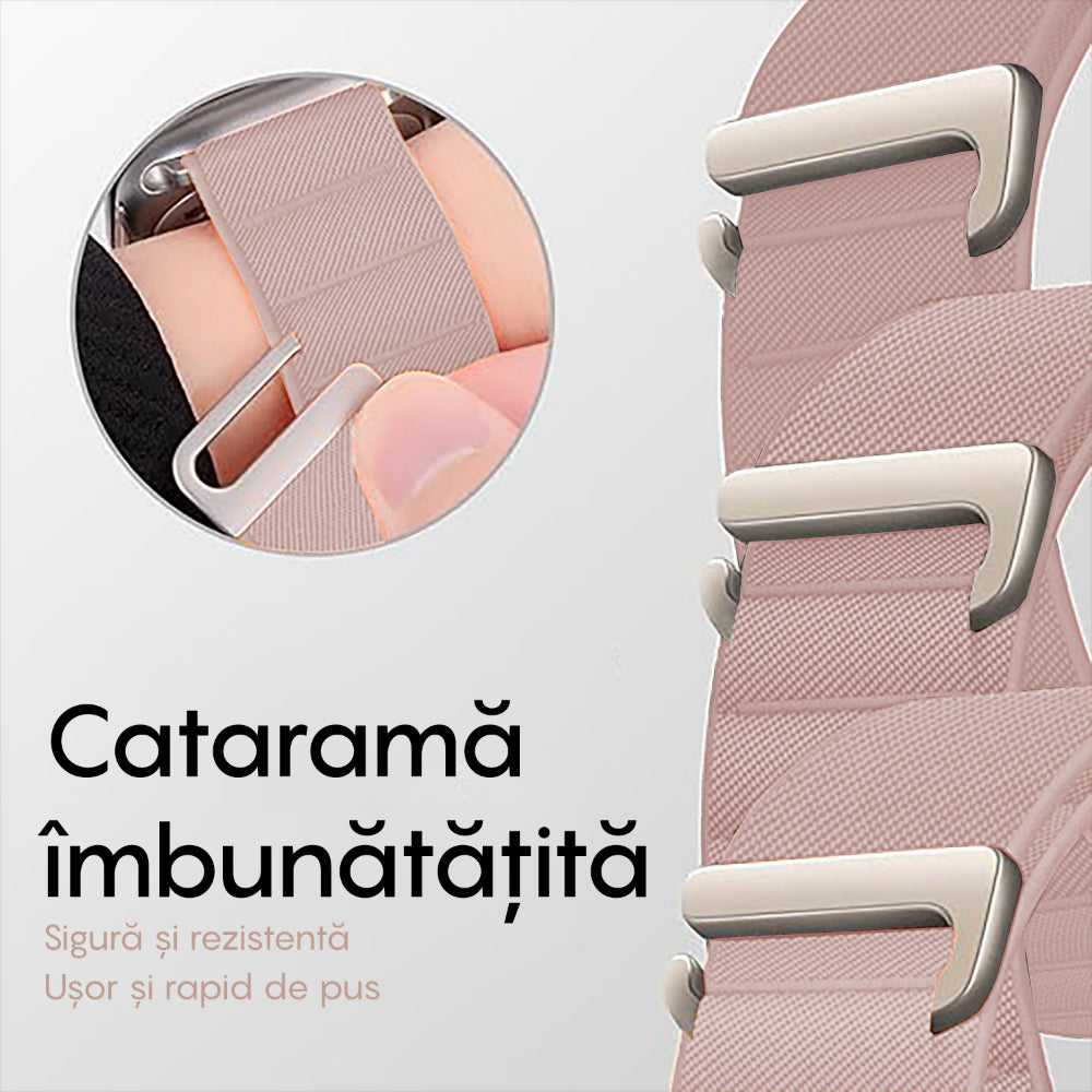 Curea Alpine Summit - Apple Watch 1/2/3/4/5/6/7/8/9/10/11/SE/SE2/SE3 - 38/40/41/42 MM - Pink Sand