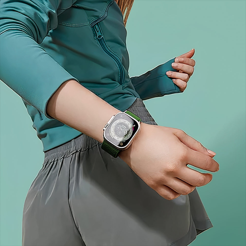 Curea Alpine Summit - Apple Watch 1/2/3/4/5/6/7/8/9/SE - 38/40/41 MM - Verde Inchis