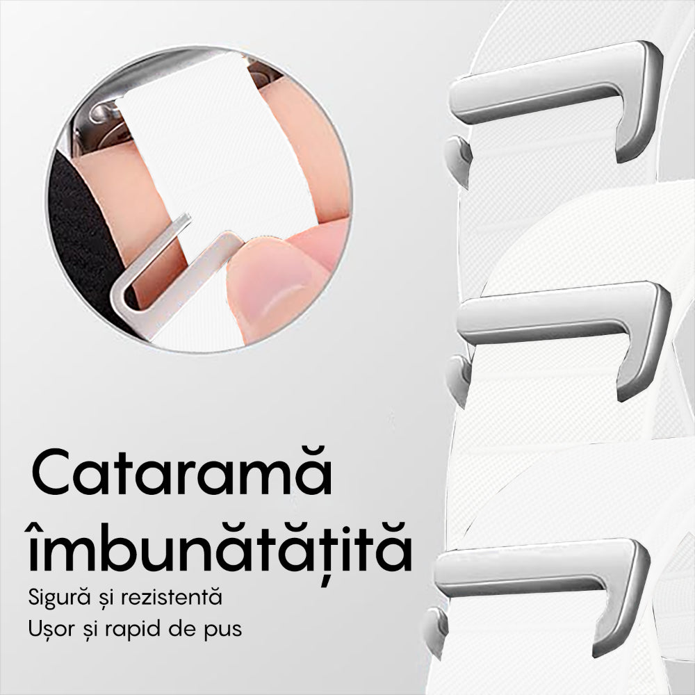 Curea Alpine Summit - Apple Watch 1/2/3/4/5/6/7/8/9/10/11/SE/SE2/SE3 - 38/40/41/42 MM - Alb