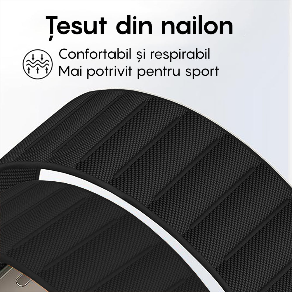 Curea Alpine Summit - Apple Watch 1/2/3/4/5/6/7/8/9/10/11/SE/SE2/SE3 - 38/40/41/42 MM - Negru