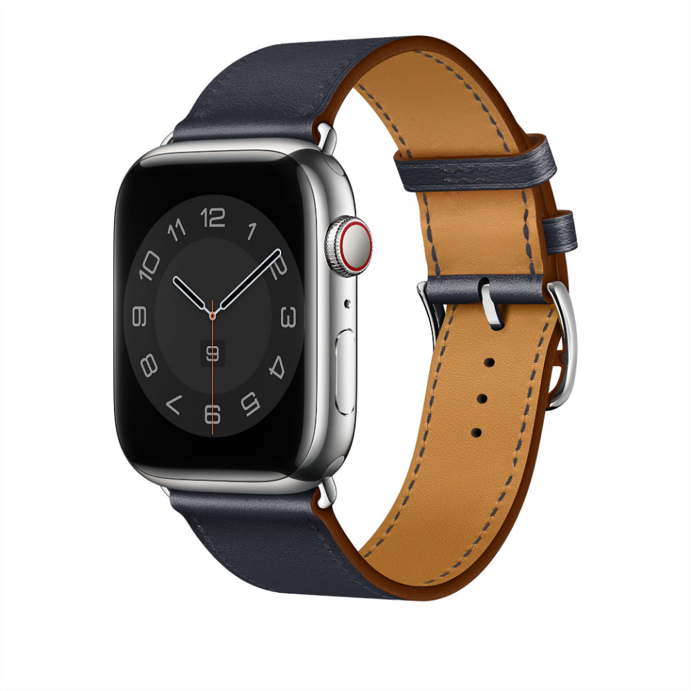 Curea Leather Elegance - Apple Watch 1/2/3/4/5/6/7/8/9/SE - 38/40/41 MM - Midnight Blue