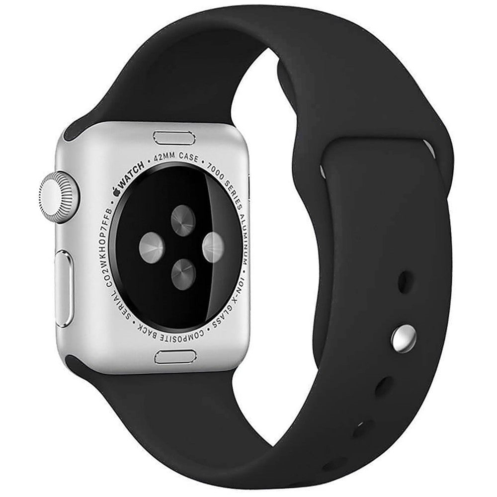 Curea Silicone Sport - Apple Watch 1/2/3/4/5/6/7/8/9/SE - 38/40/41 MM - M/L - Black