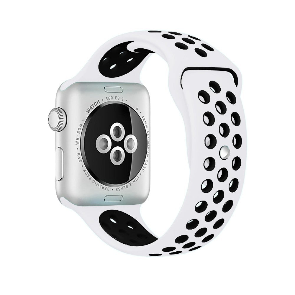 Curea Sport Loop Active - Apple Watch 1/2/3/4/5/6/7/8/9/10/11/SE/SE2/SE3 - 38/40/41/42 MM - M/L - White/Black
