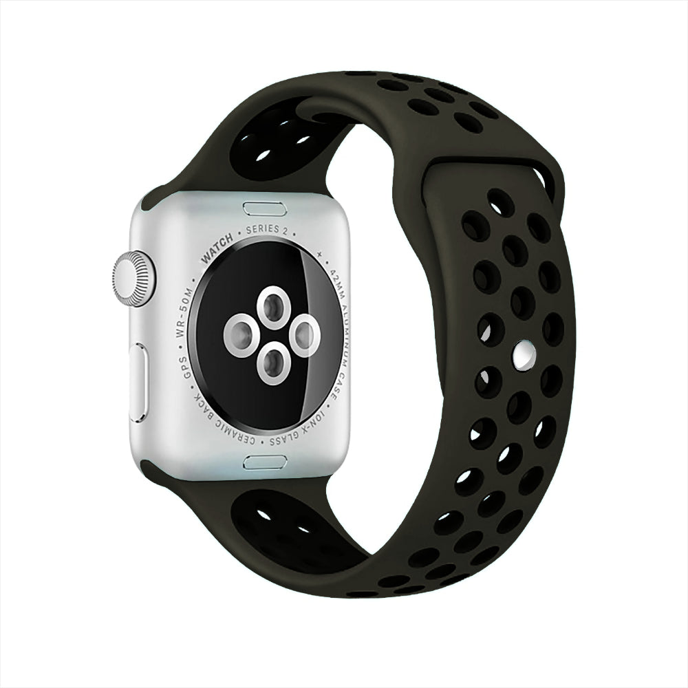 Curea Sport Loop Active - Apple Watch 1/2/3/4/5/6/7/8/9/SE - 38/40/41 MM - S/M - Army Green/Black