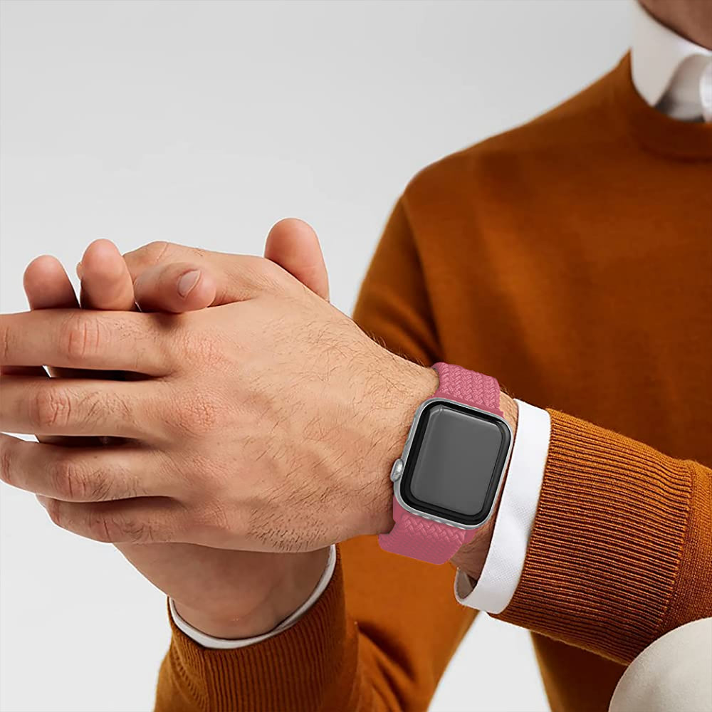 Curea Braided Weave - Apple Watch 1/2/3/4/5/6/7/8/9/SE/Ultra 1/Ultra 2 - 42/44/45/49 MM - Pink