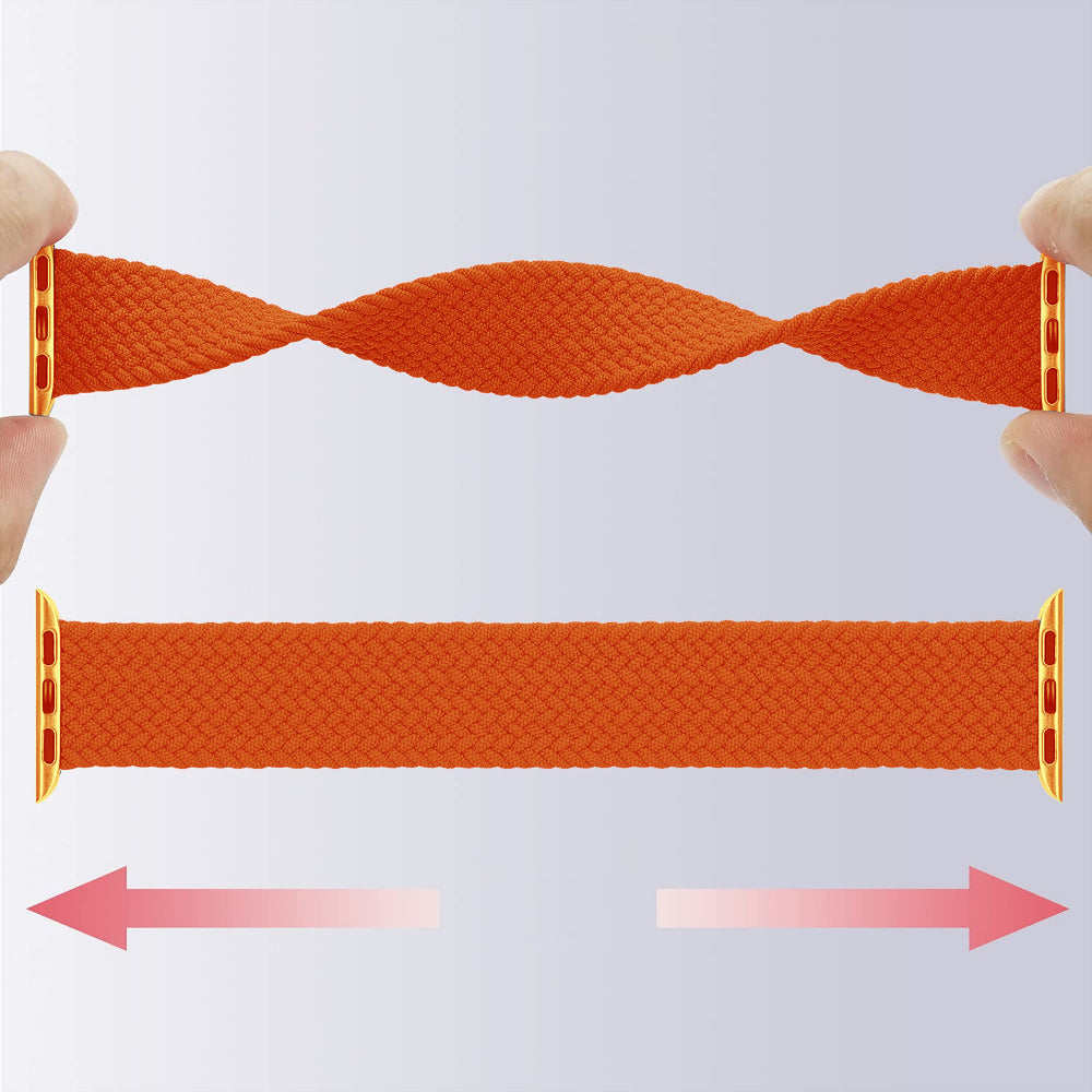 Curea Braided Breeze - Apple Watch 1/2/3/4/5/6/7/8/9/SE/Ultra 1/Ultra 2 - 42/44/45/49 MM - XS - Orange