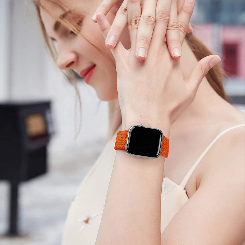 Curea Braided Breeze - Apple Watch 1/2/3/4/5/6/7/8/9/SE/Ultra 1/Ultra 2 - 42/44/45/49 MM - XS - Orange